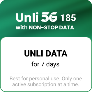 UNLI 5G w/ NSD 249 now P185